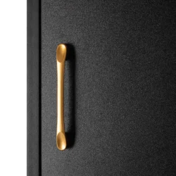 Totem Postazione da Parrucchiere con Cassetti Porta Accessori Nero e Oro - immagine 6