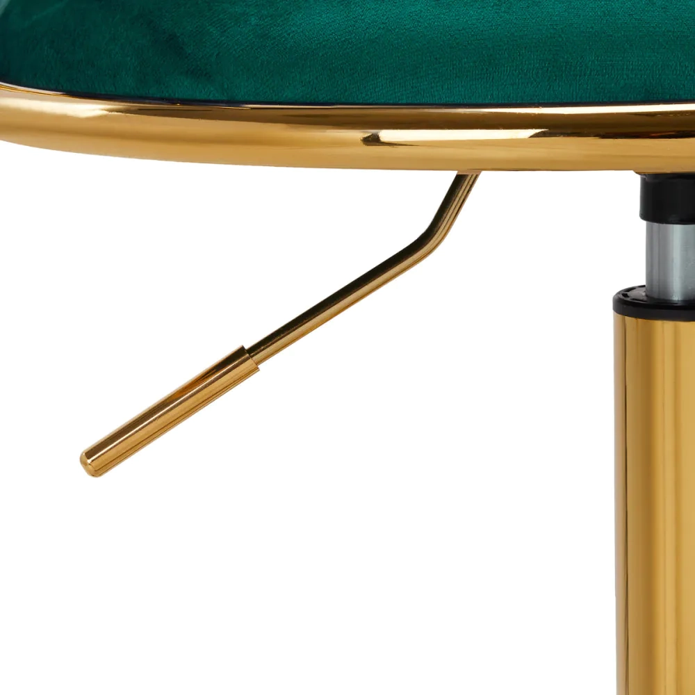 Poltroncina Girevole Glamour con Base Oro per Centro Estetico, Nail Salon e Reception - immagine 8