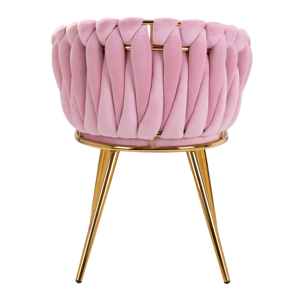 Poltroncina Elegante per Centro Estetico, Reception e Sala d'Attesa con Base Oro - immagine 2