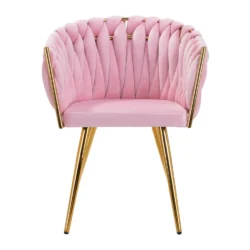 Poltroncina Elegante per Centro Estetico, Reception e Sala d'Attesa con Base Oro - immagine 14