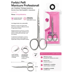 Forbici pelli Manicure Professionali per Estetista Tuttoperlestetica Acciaio Inox Sterilizzabili in Autoclave - immagine 3