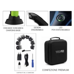 Tagliacapelli Professionale 8000 RPM con 8 Rialzi e Cover Intercambiabili CLIPPER HANDY MAN42 - immagine 3