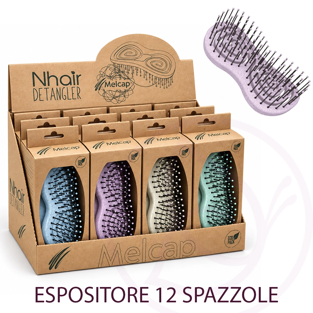 Espositore EXPO 12 Spazzole Detangler Nhair Tascabili Districanti e Massaggianti