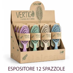 Espositore da Banco Verigo Nhair con 12 Spazzole Ecosostenibili – 4 Colori
