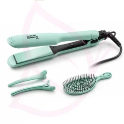 Piastra Professionale Larga ROUND & SLEEK XL 230°C 4 Colori con Spazzola Vertigo e Clip Coordinate - immagine 4