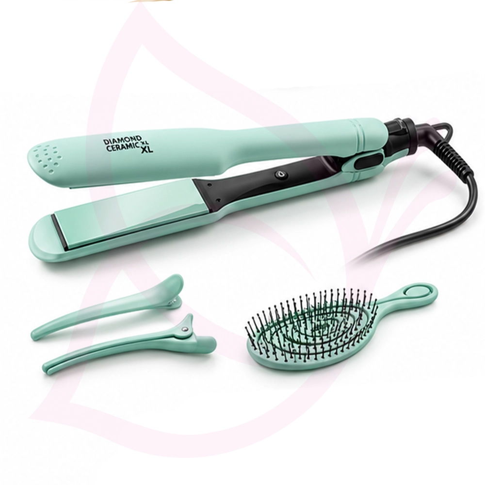 Piastra Professionale Larga ROUND & SLEEK XL 230°C 4 Colori con Spazzola Vertigo e Clip Coordinate - immagine 4