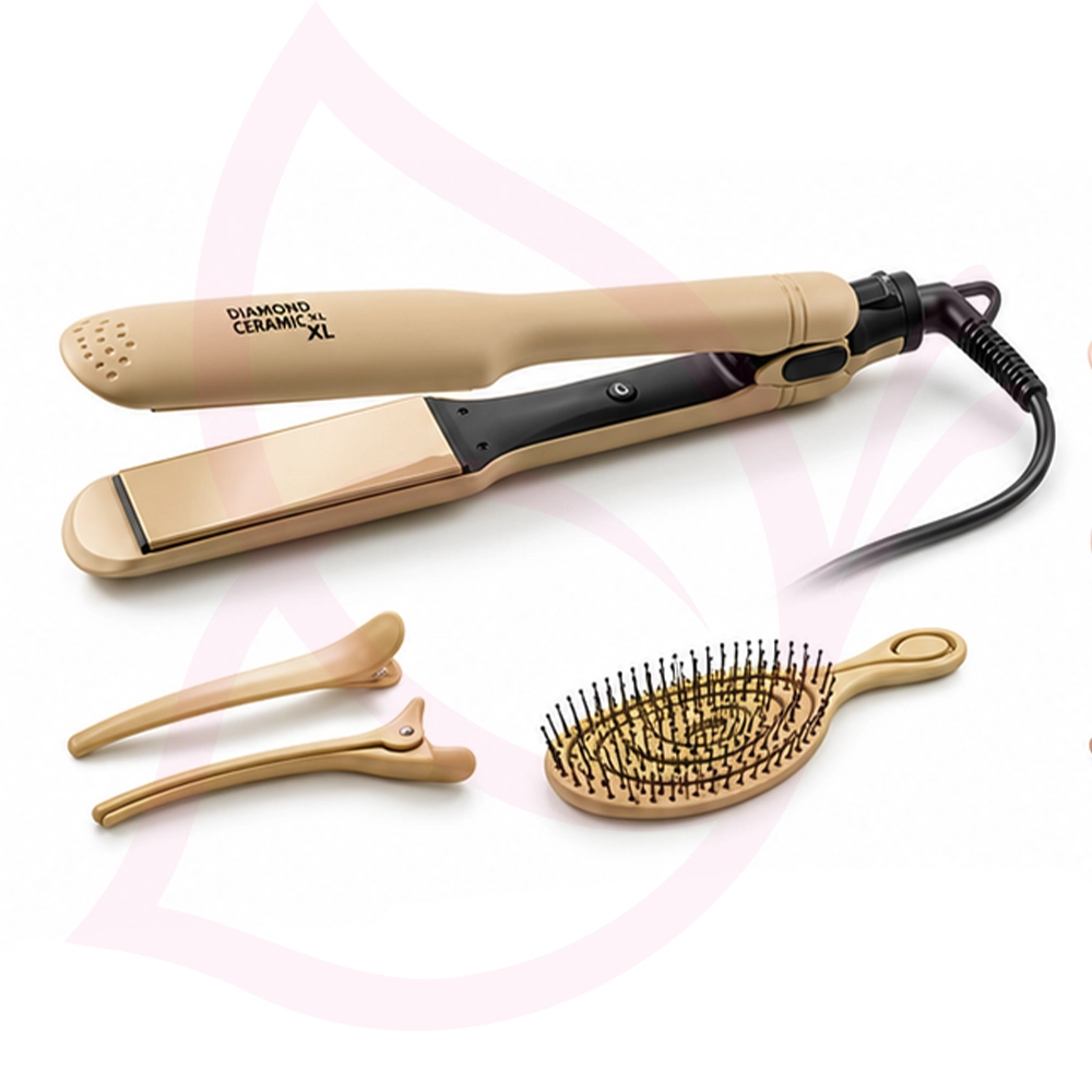 Piastra Professionale Larga ROUND & SLEEK XL 230°C 4 Colori con Spazzola Vertigo e Clip Coordinate - immagine 2