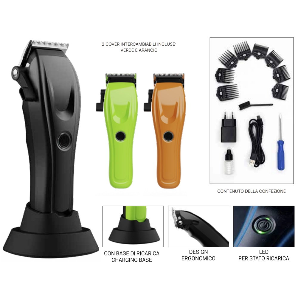 Tagliacapelli Professionale 8000 RPM con 8 Rialzi e Cover Intercambiabili CLIPPER HANDY MAN42 - immagine 2