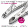 Set tronchesi per manicure e pedicure professionali in acciaio Tuttoperlestetica