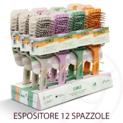 espositore da 12 spazzole curlo hair brush