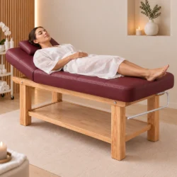 lettino da massaggio bordeaux per estetista spa centro benessere