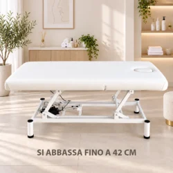 lettino elettrico 1 motore si abbassa fino a 42 cm bianco
