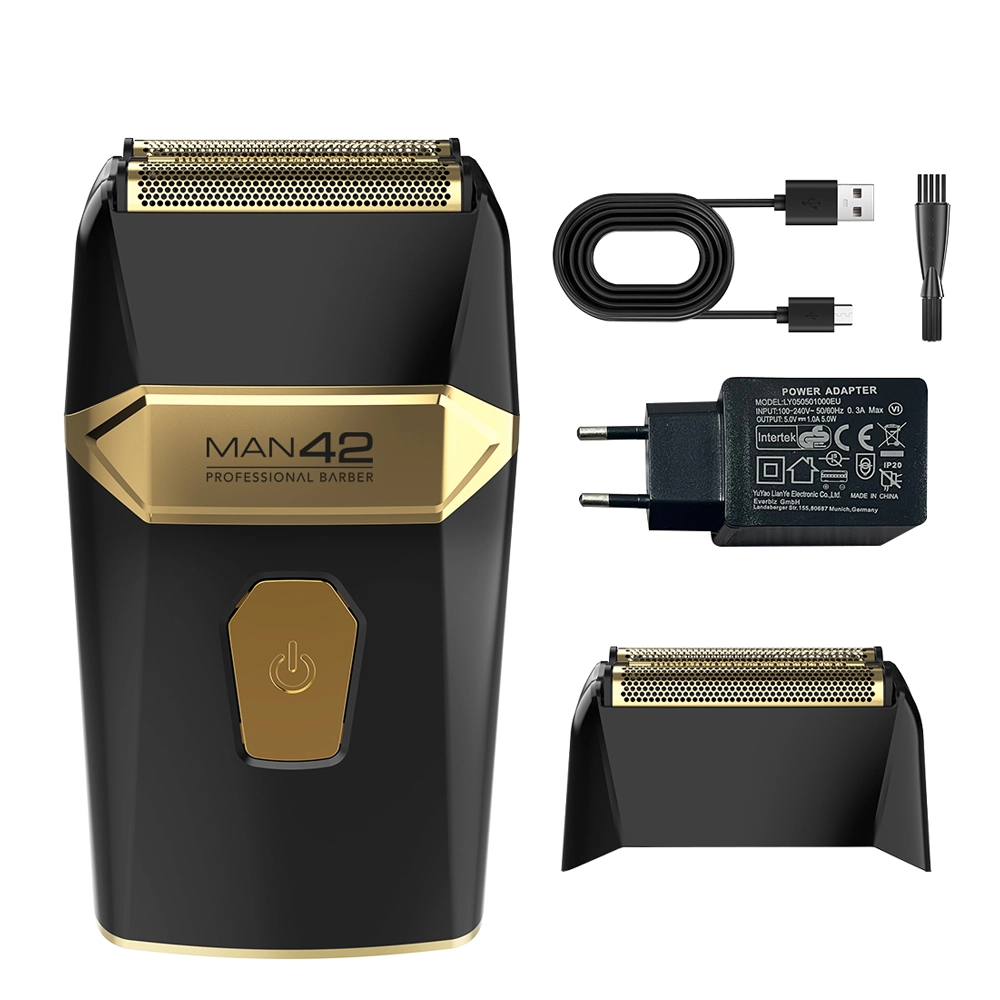 Rasoio per barba e capelli Elettrico 3 Lame 10.000 RPM Shaver Professionale ONYX GOLD MAN42 - immagine 3