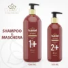 set shampoo e maschera tiaroil melcap italiano professionale per parrucchiere