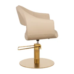 Poltrona da Taglio per Parrucchiere GLAM RG con Base Rotonda Oro - immagine 4