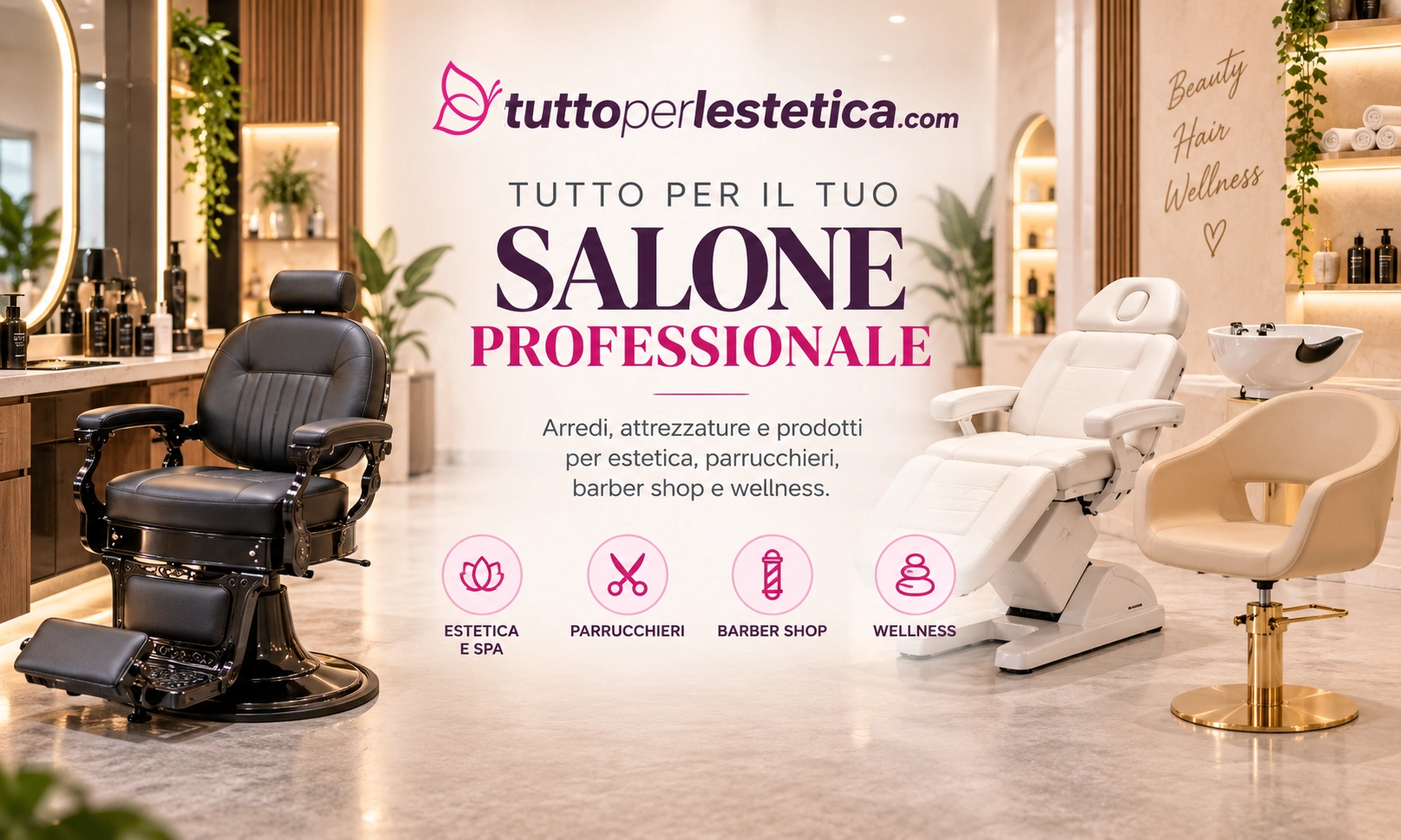 Arredamento e attrezzature per centri estetici e parrucchieri