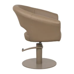 Poltrona da Taglio per Parrucchiere COSMO – Beige o Marrone con Base Coordinata - immagine 12