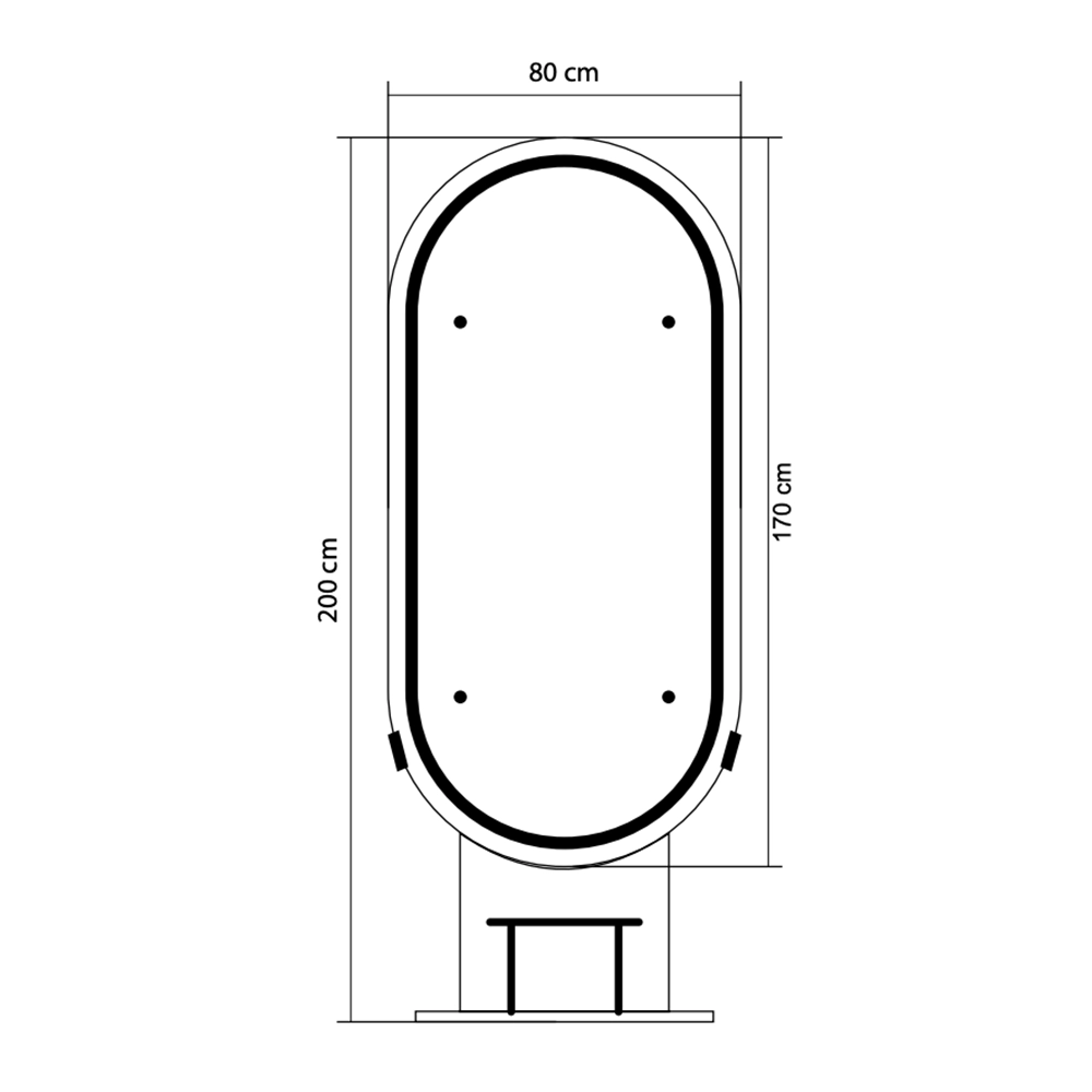 Postazione Specchio VANITY Autoportante LED per Parrucchiere e Salone di Bellezza - immagine 3