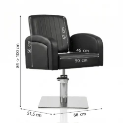 Poltrona Parrucchiere Professionale ICONA STYLE Melcap – Sedia da Taglio Regolabile in Altezza con Base Quadrata - immagine 5