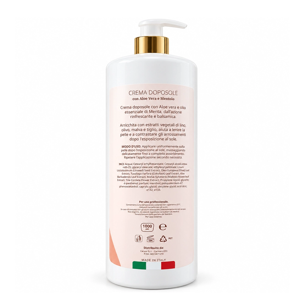 inci - Crema Doposole Solevya con Aloe Vera e Mentolo – Viso e Corpo 1000 ml