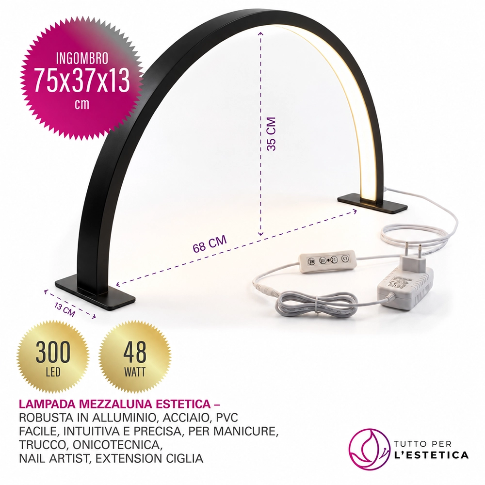 lamapda ad arco nera manicure