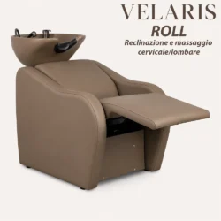 Lavatesta Professionale per Parrucchiere Velaris Marrone con Vasca Marrone – 4 Versioni Disponibili - immagine 14