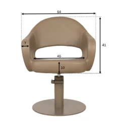 Poltrona da Parrucchiere Professionale TOP LIRA – Beige, Nero e Marrone - immagine 5