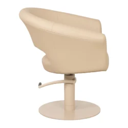 Poltrona da Taglio per Parrucchiere COSMO – Beige o Marrone con Base Coordinata - immagine 9
