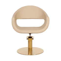 Poltrona da Taglio per Parrucchiere GLAM RG con Base Rotonda Oro - immagine 5