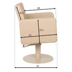 Poltrona da Taglio Professionale FLIRTY Weelko Planet Hair Sedia Parrucchiere con Pompa Idraulica e Base Rotonda - immagine 7