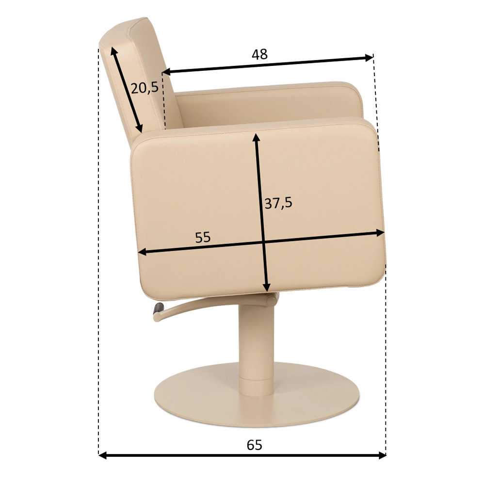 Poltrona da Taglio Professionale FLIRTY Weelko Planet Hair Sedia Parrucchiere con Pompa Idraulica e Base Rotonda - immagine 7