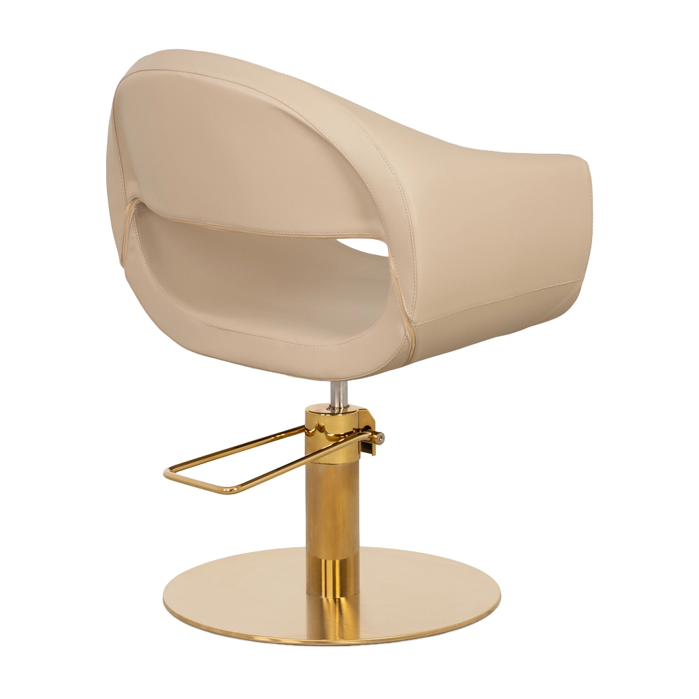 Poltrona da Taglio per Parrucchiere GLAM RG con Base Rotonda Oro - immagine 7