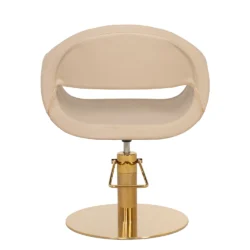 Poltrona da Taglio per Parrucchiere GLAM RG con Base Rotonda Oro - immagine 8