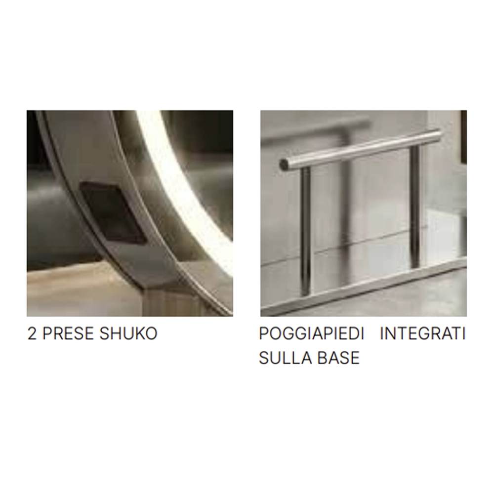 Postazione Specchio VANITY Autoportante LED per Parrucchiere e Salone di Bellezza - immagine 4
