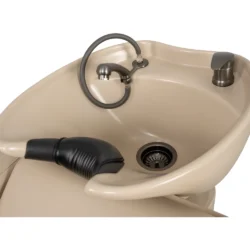 Lavatesta Professionale per parrucchiere Velaris colore Beige con Vasca Beige – 4 Versioni Disponibili - immagine 7