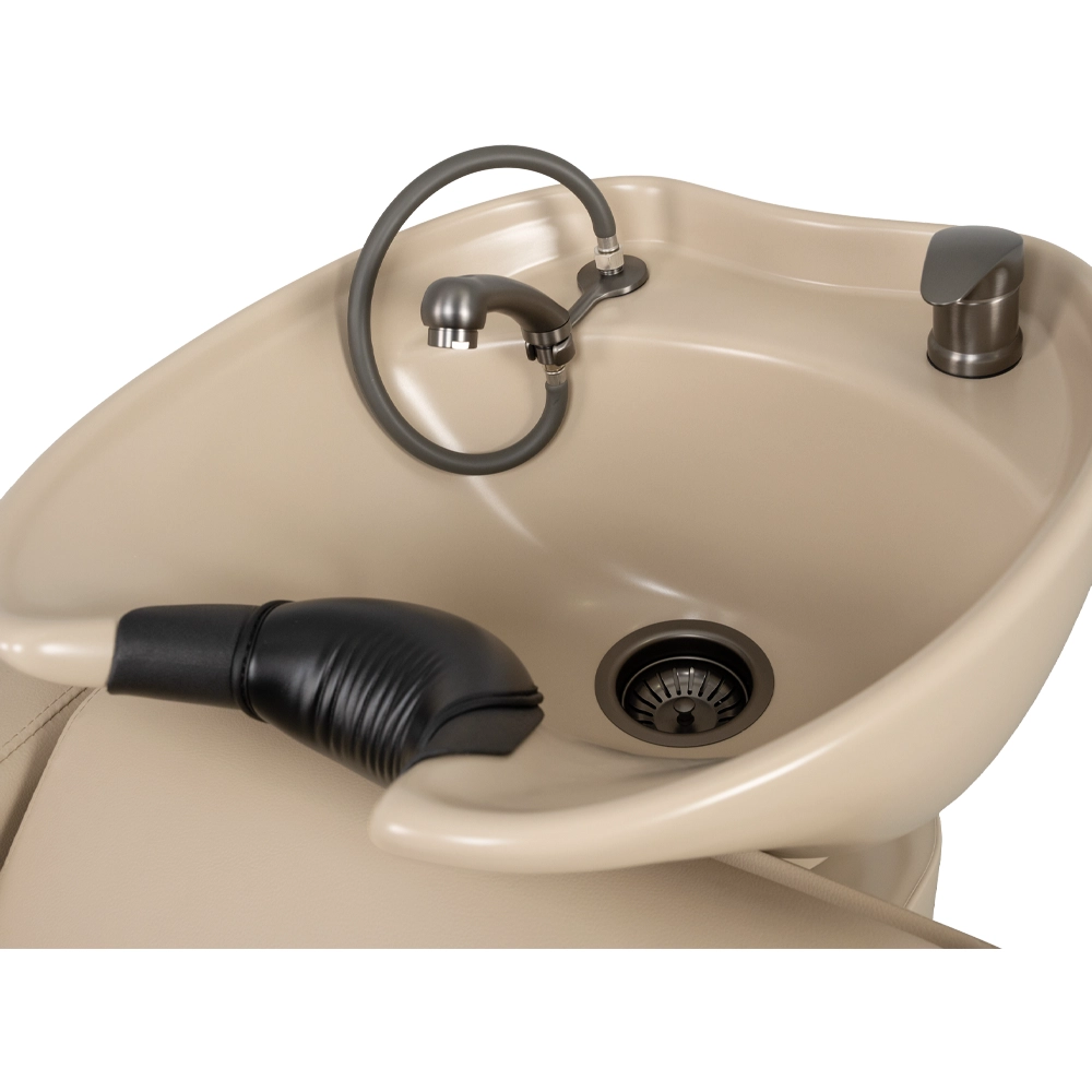 Lavatesta Professionale per parrucchiere Velaris colore Beige con Vasca Beige – 4 Versioni Disponibili - immagine 7